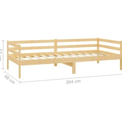 Łóżko dzienne z materacem 90x200 cm lite drewno sosnowe