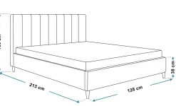 Łóżko jednoosobowe 120x200 LUXO 2 tapicerowane- butelkowa zieleń
