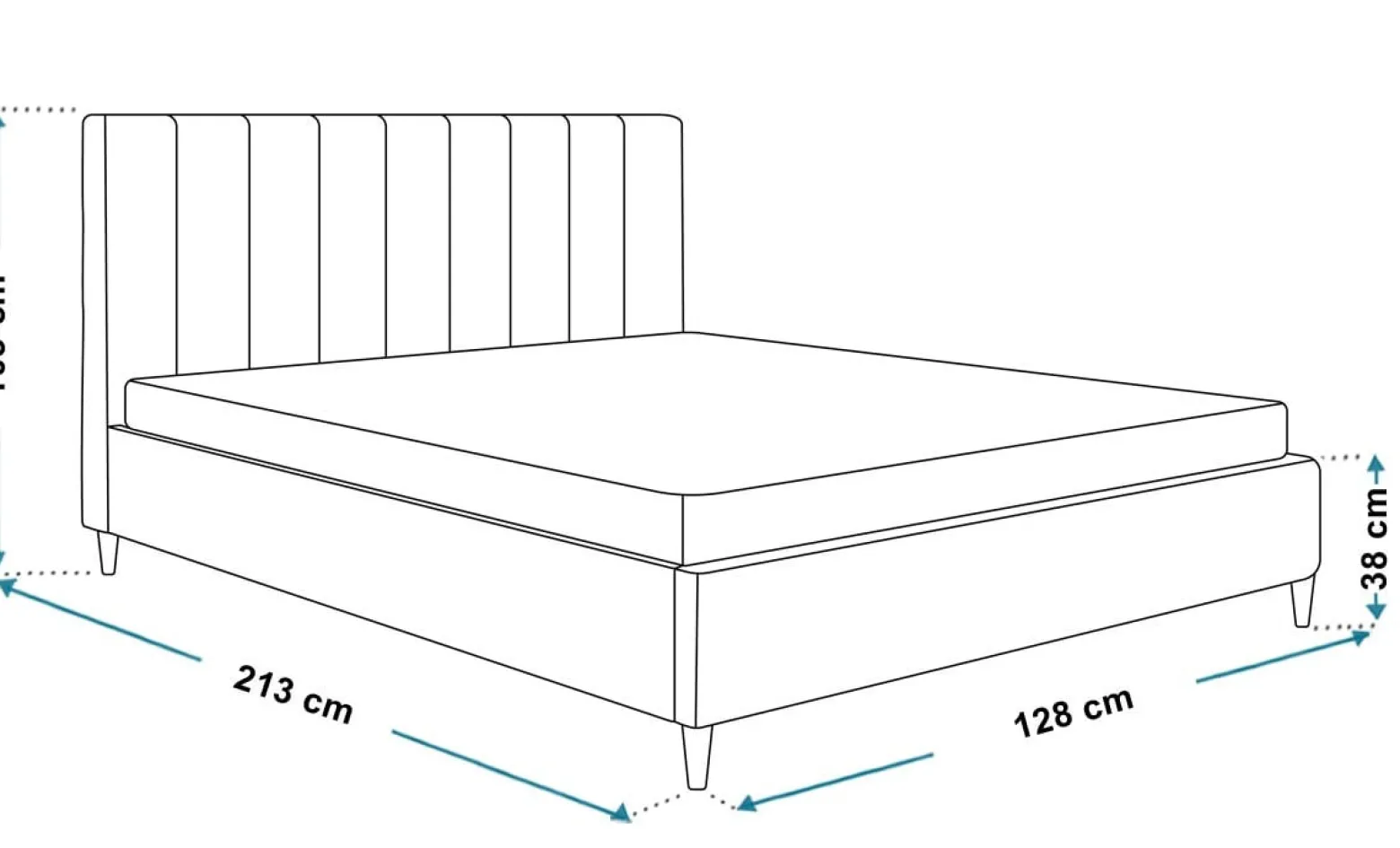 Łóżko jednoosobowe 120x200 LUXO 2 tapicerowane- butelkowa zieleń