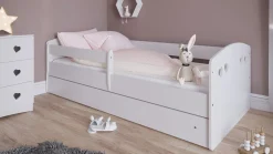 Łóżko Julia białe z szufladą materac piankowy 160x80