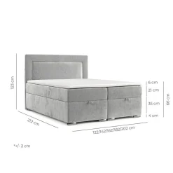 Łóżko kontynentalne LONTANO 120x200 z pojemnikiem LOT