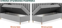Łóżko kontynentalne Maja Junior 3 80x200, Strona: Lewa