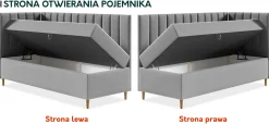 Łóżko kontynentalne Maja Junior 3 100x200, Strona: Lewa