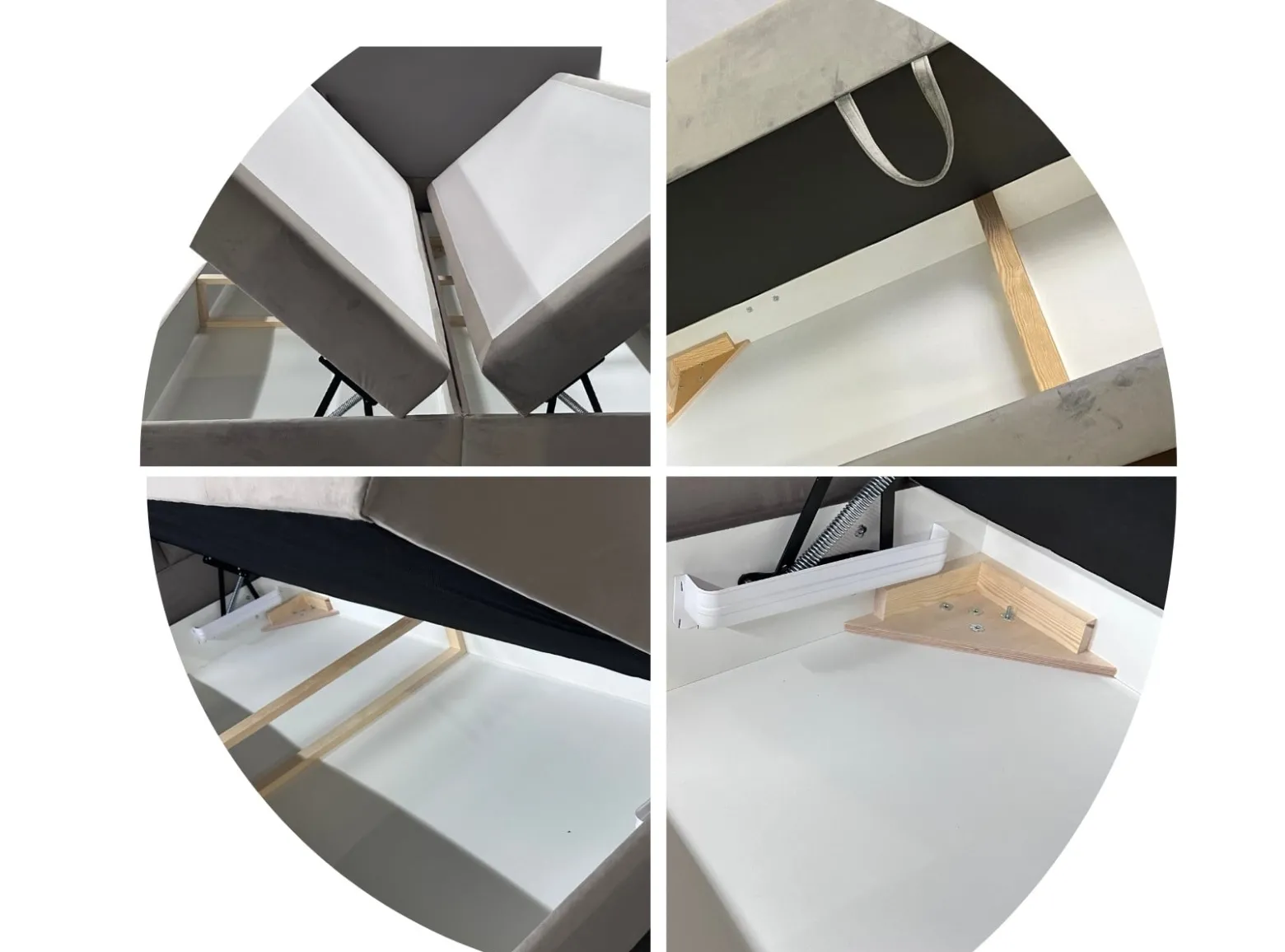 Łóżko kontynentalne Nina Box 90x200 z nogami riviera 21