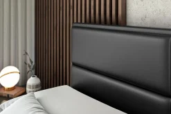 Łóżko kontynentalne - pojemnik, materac, nóżki AURA-FC KING 120x200cm