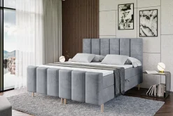 Łóżko kontynentalne - pojemnik, materac, nóżki BOXI1-FD-Z 120x200 cm