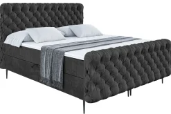 Łóżko kontynentalne - pojemnik, materac, nóżki BOXI8-FC-Z 120x200 cm