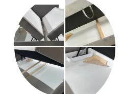 Łóżko kontynentalne Sara Box 90x200 bez nóg riviera 38