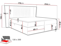 Łóżko kontynentalne Spark 120x200