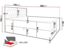 Łóżko kontynentalne Top M24 140x200