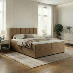 Łóżko kontynentalne VUSE 140x200 Materac Bonell CASTEL
