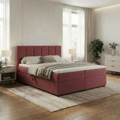 Łóżko kontynentalne VUSE 140x200 Materac Bonell CASTEL
