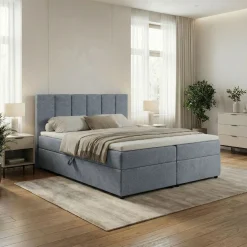 Łóżko kontynentalne VUSE 140x200 Materac Bonell CASTEL