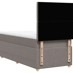 Łóżko Kontynentalne z Materacem do Sypialni Pokoju Tkanina 80x200 cm