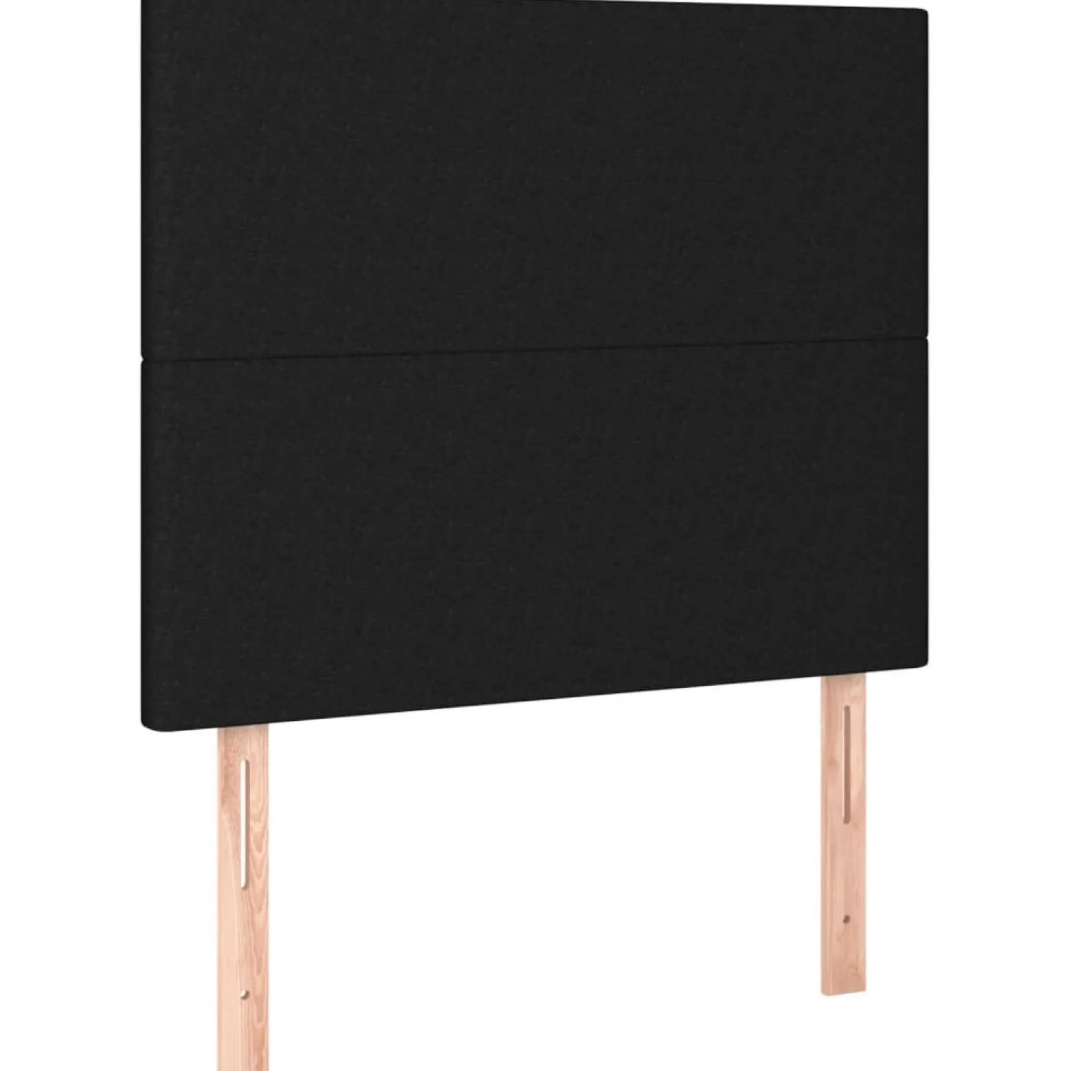 Łóżko kontynentalne z materacem, czarne, tkanina, 80x200 cm