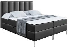 Łóżko kontynentalne z pojemnikiem, materacem i nóżkami BOXI1-FS 120x200 cm