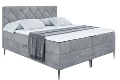 Łóżko kontynentalne z pojemnikiem, materacem i nóżkami CATOR-FC 120x200 cm