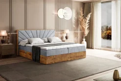 Łóżko kontynentalne z pojemnikiem i materacem H3 LOLLI6 - 120x200cm