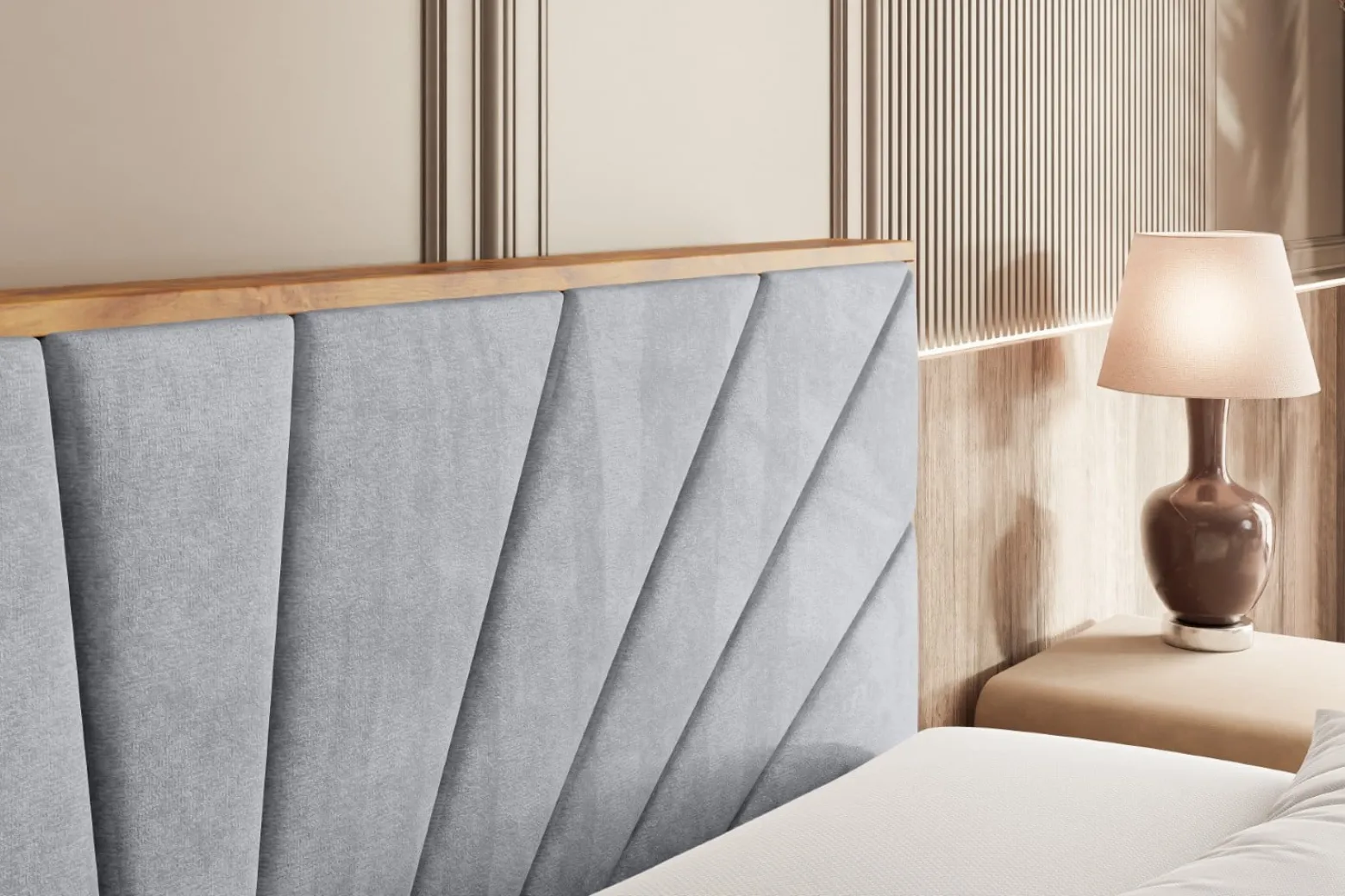 Łóżko kontynentalne z pojemnikiem i materacem H3 LOLLI6 - 120x200cm