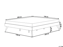 Łóżko MDF ze stelażem 140 x 200 cm jasne drewno