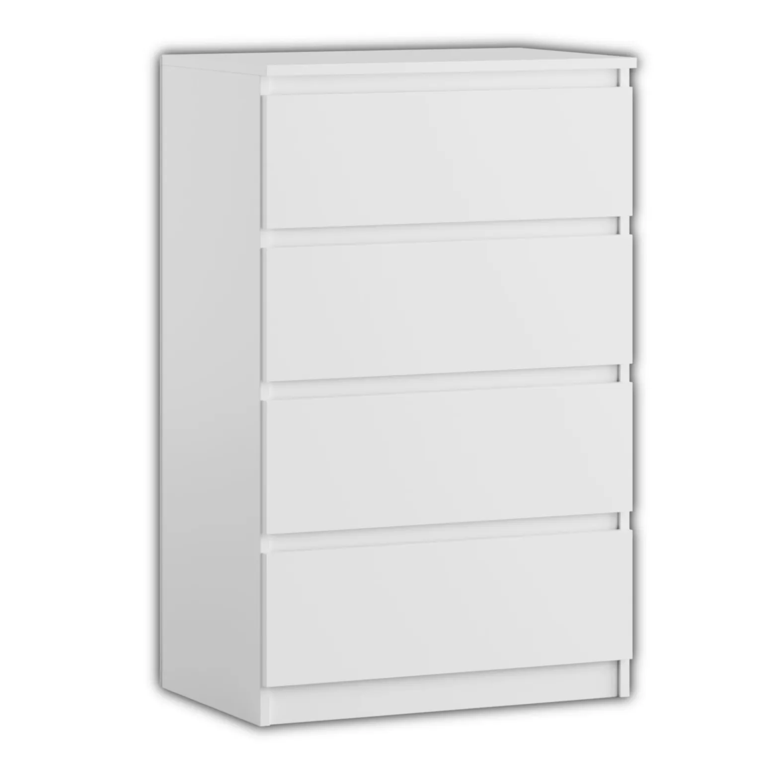 Komoda BASIC 4 szuflady – Biała | 61x97x40 cm