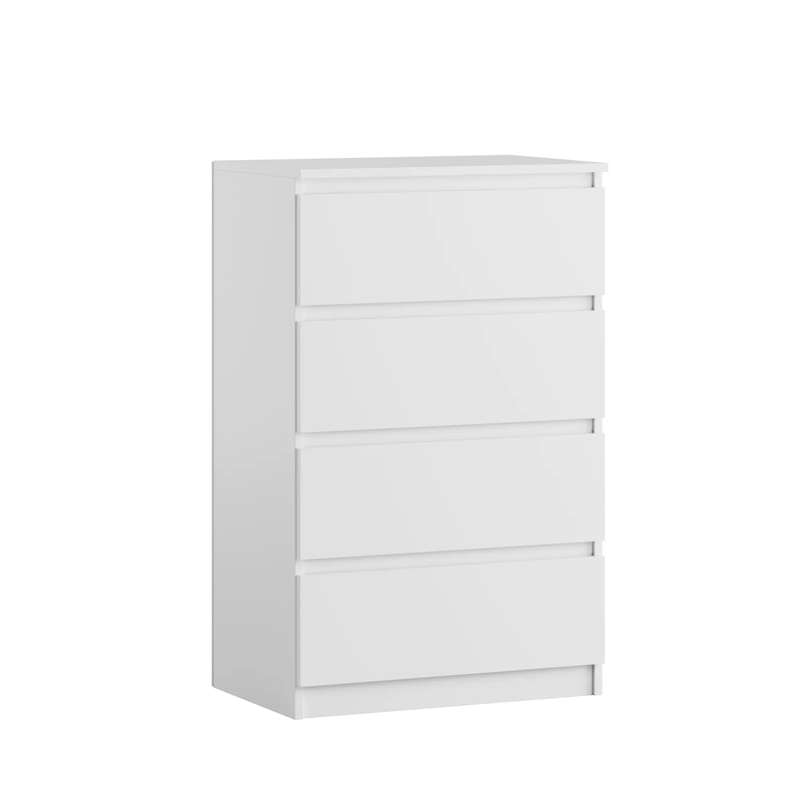 Komoda BASIC 4 szuflady – Biała | 61x97x40 cm