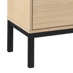 KOMODA Kensington 4 PÓŁKI szeroka DĄB BIELONY 180x40x80 cm