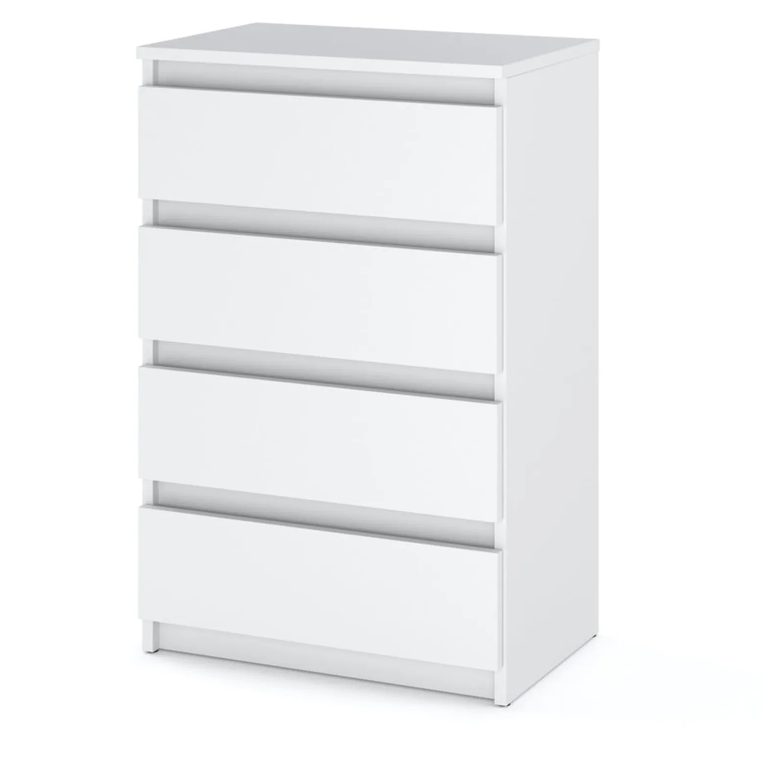 Komoda biała 4 szuflady nowoczesna szafka do salonu 60cm