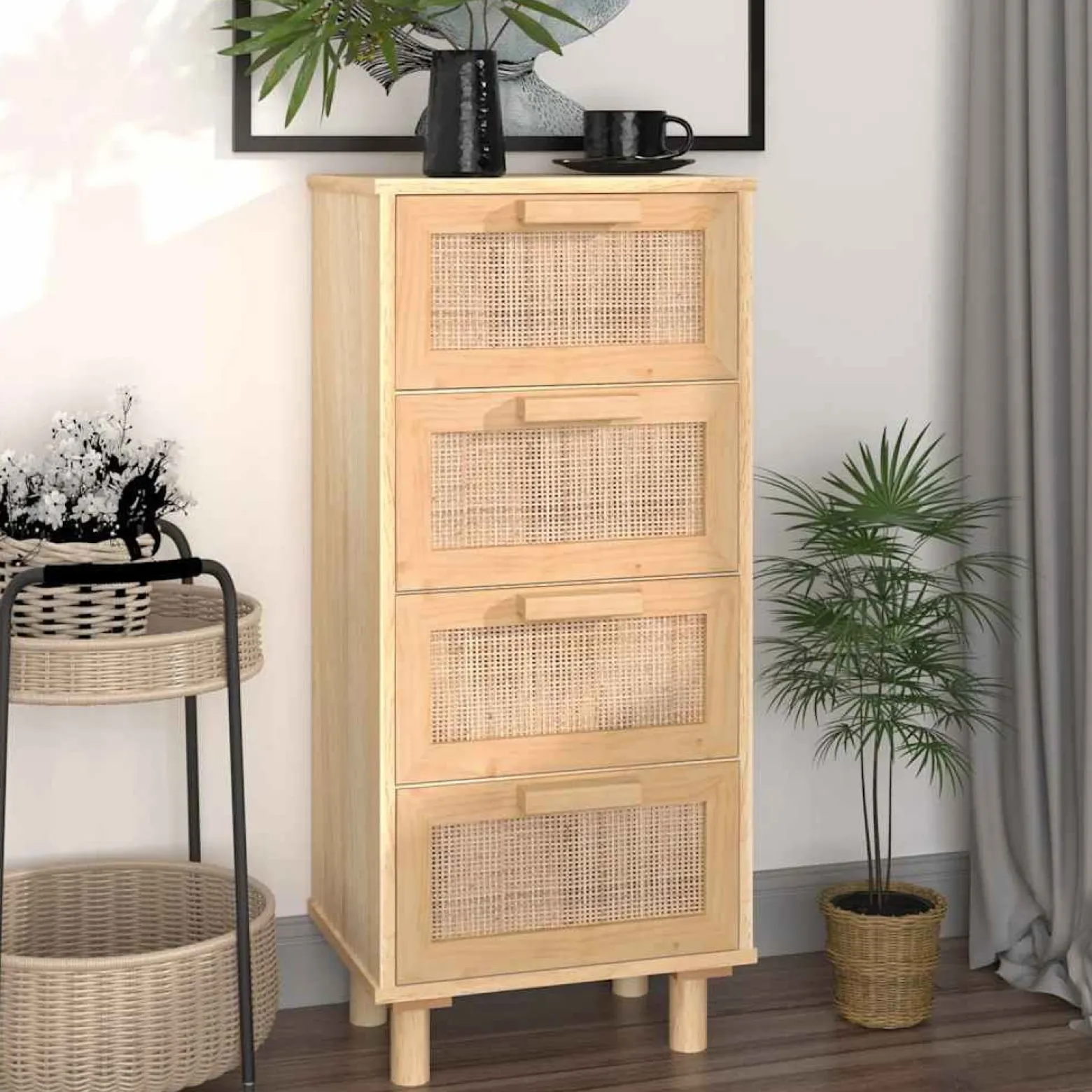 Komoda Brąz Drewno sosnowe vidaXL