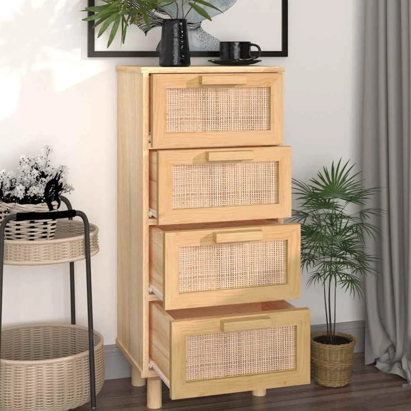 Komoda Brąz Drewno sosnowe vidaXL