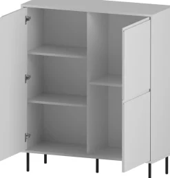 Komoda 102 cm do salonu MIVIO dwudrzwiowa biała