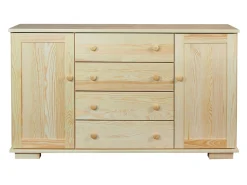 Komoda 137 cm drewniana 4 szuflady Modern II, kolor sosnowy