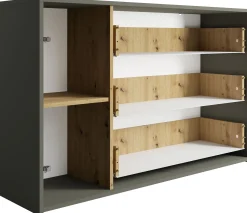 Komoda 125 cm z szufladami RUSTICA szary grafit