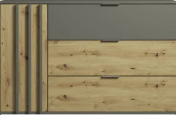 Komoda 125 cm z szufladami RUSTICA szary grafit
