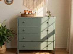 Komoda Colorado II drewniana, kolor zielony