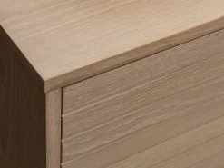 Komoda Cortina z frontem lamelowym, kolor dębowy bielony olejowany