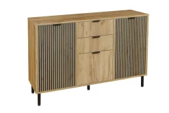 Komoda do sypialni 3D2S Dąb Craft Złoty 130 cm stylowa komfortowa