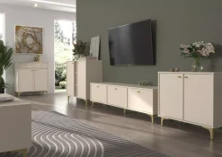 Komoda dwudrzwiowa do salonu Sakai 1 2F T822 Beżowy
