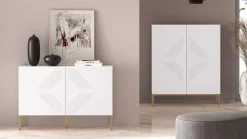 Komoda KLARA 110 2D biały mat