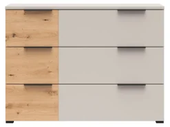 Komoda Lifora 120 cm z 3 szufladami dąb artisan/kaszmir