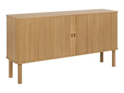 Komoda Ligna 80x160 z drzwiami lamelowymi, Oak lacquered