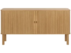 Komoda Ligna 80x160 z drzwiami lamelowymi, Oak lacquered