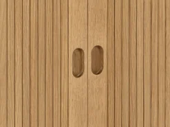 Komoda Ligna 80x160 z drzwiami lamelowymi, Oak lacquered