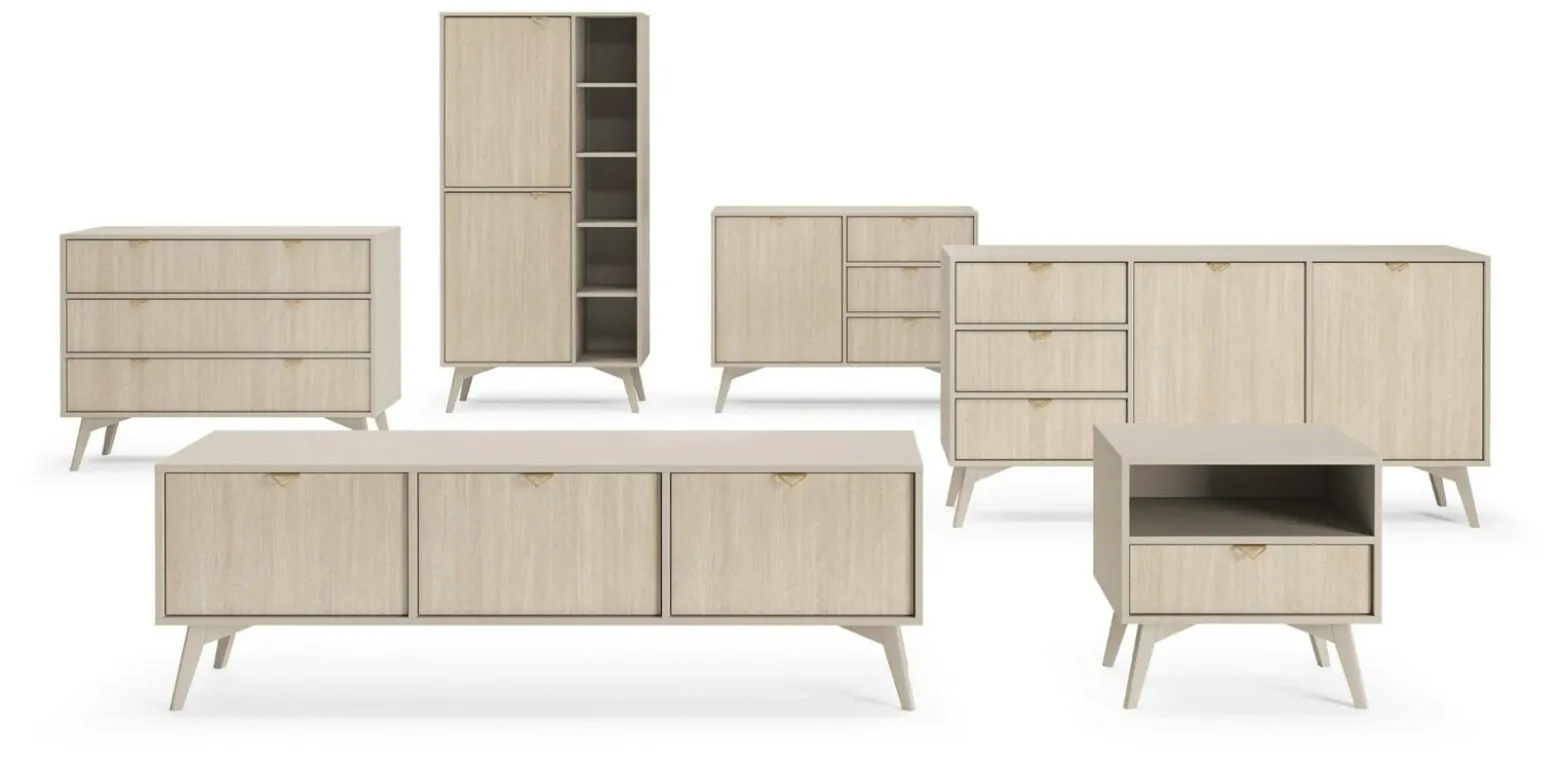 Komoda Lugano Wood 3 szuflady, 1 szafka