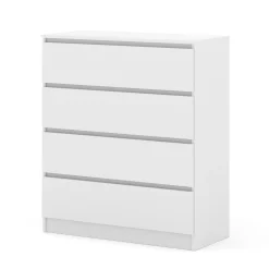Komoda MAJA S4 90 cm biały mat 4 szuflady stojąca na cokole