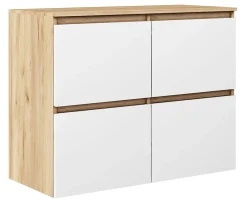 Komoda Megan 90 K4 Dąb Craft Złoty / Biały 90X45X75 Cm