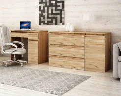 Komoda Megan 120 K5 Dąb Craft Złoty 120X45X75 Cm