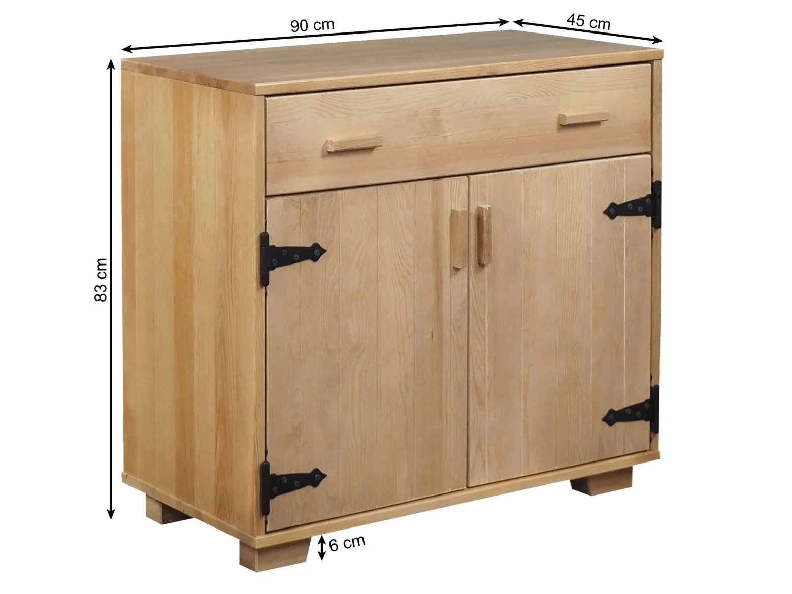Komoda Natural wood II 90 cm z drewna litego, kolor dębowy