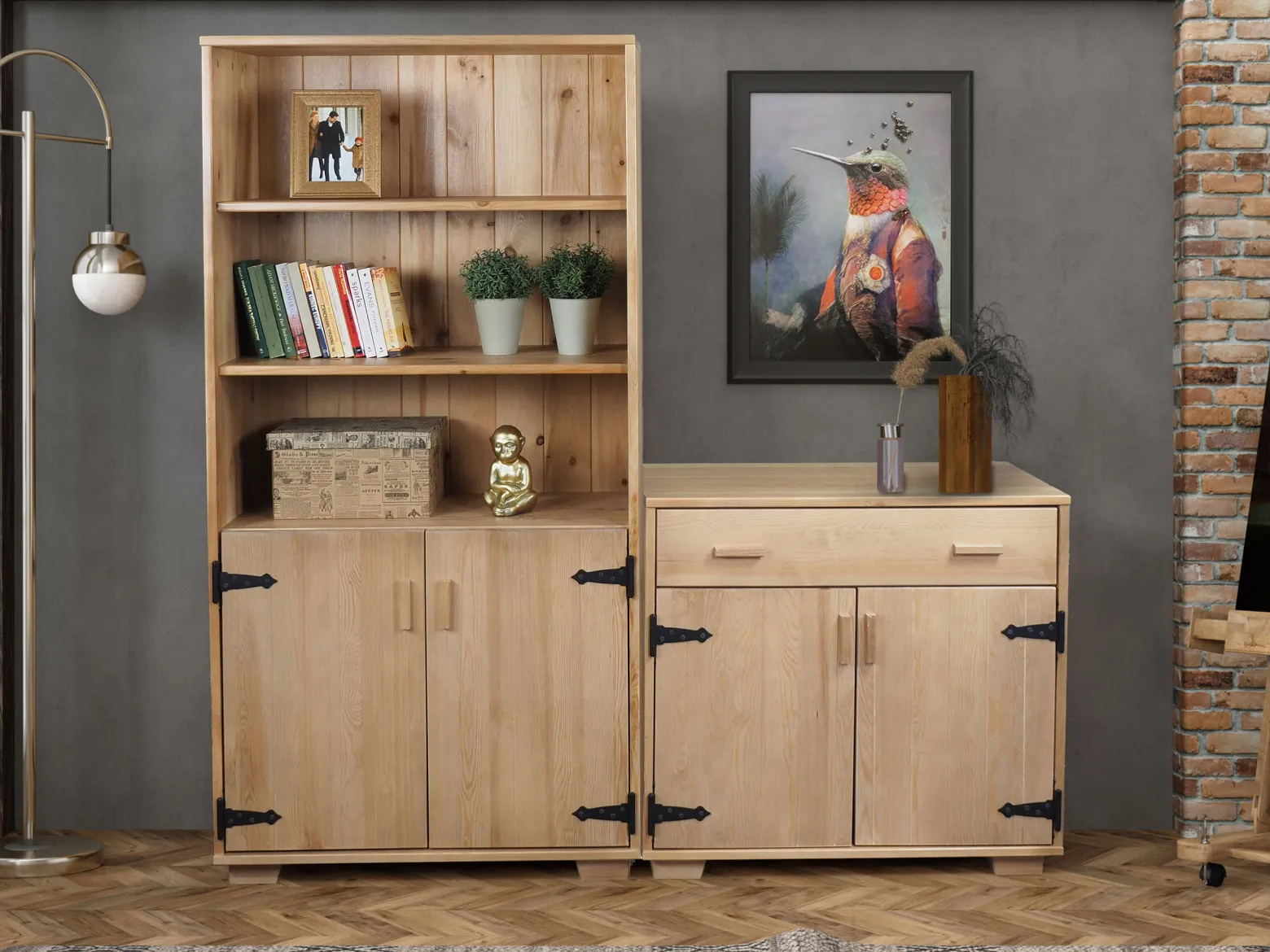 Komoda Natural wood II 90 cm z drewna litego, kolor dębowy