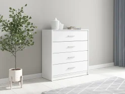 Komoda Nepo Plus 80 cm z 4 szufladami biały